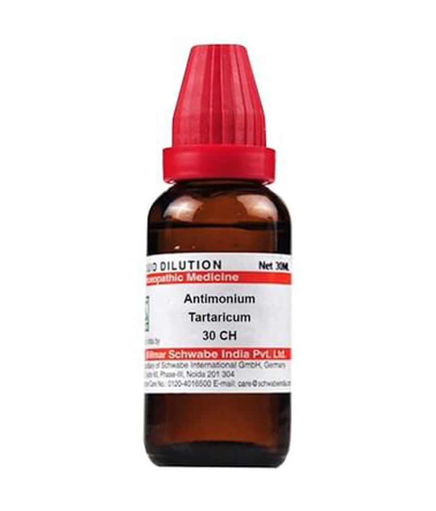 Dr Willmar Schwabe India Antimonium Tartaricum Dilution 30 Ch