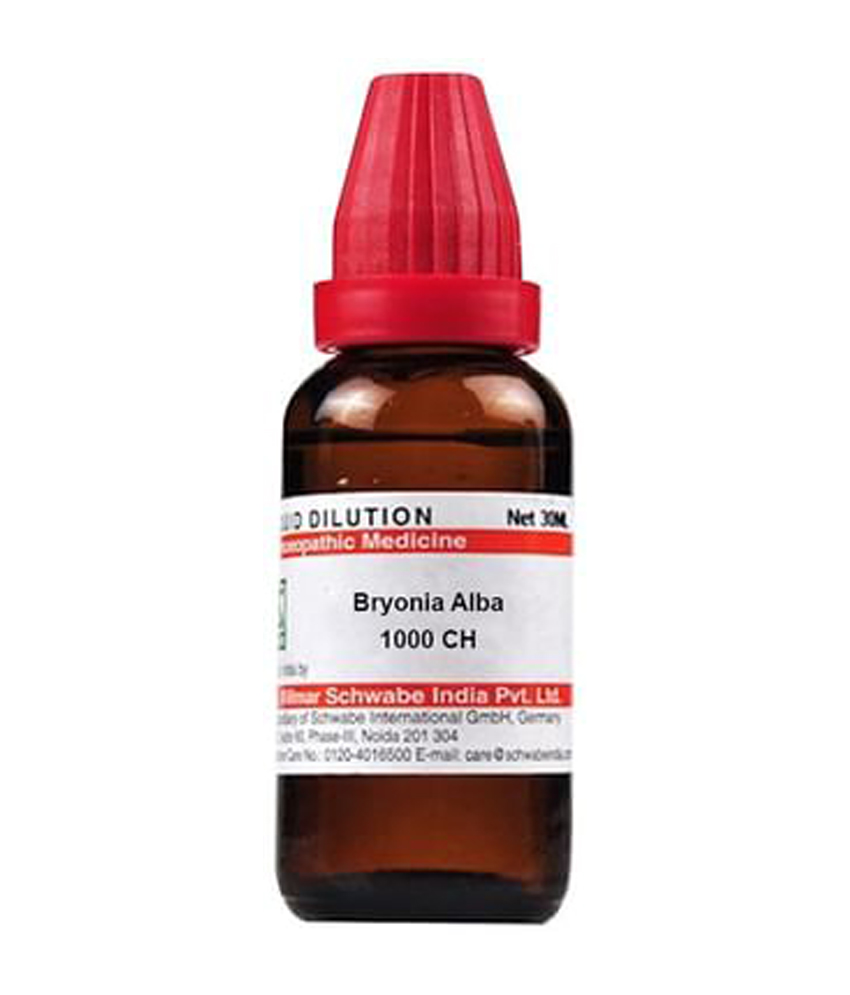 Dr Willmar Schwabe India Bryonia Alba Dilution 1000 CH Dr Willmar Schwabe India Bryonia Alba Dilution 1000 Ch