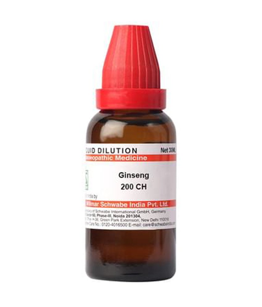 Dr Willmar Schwabe India Ginseng Dilution 200 CH Dr Willmar Schwabe India Ginseng Dilution 200 Ch