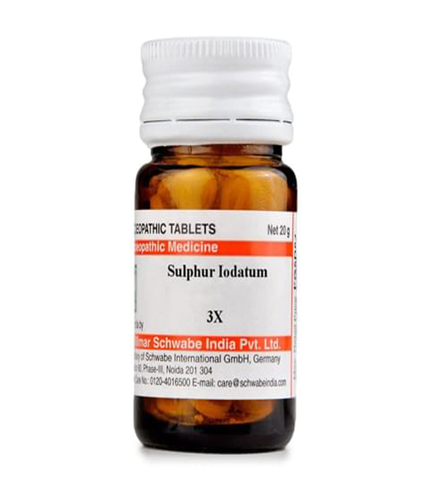 Dr Willmar Schwabe India Sulphur Iodatum Trituration Tablet 3X Dr Willmar Schwabe India Sulphur Iodatum Trituration Tablet 3X