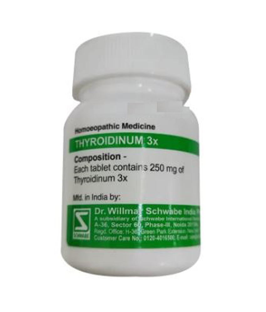 Dr Willmar Schwabe India Thyroidinum Trituration Tablet 3X 20 Gm