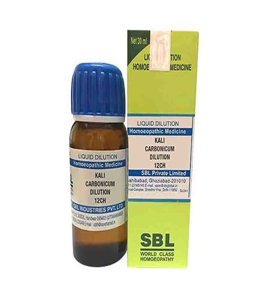 SBL Kali Carbonicum Dilution 12 CH 30ml Sbl Kali Carbonicum Dilution 12 Ch 30ml